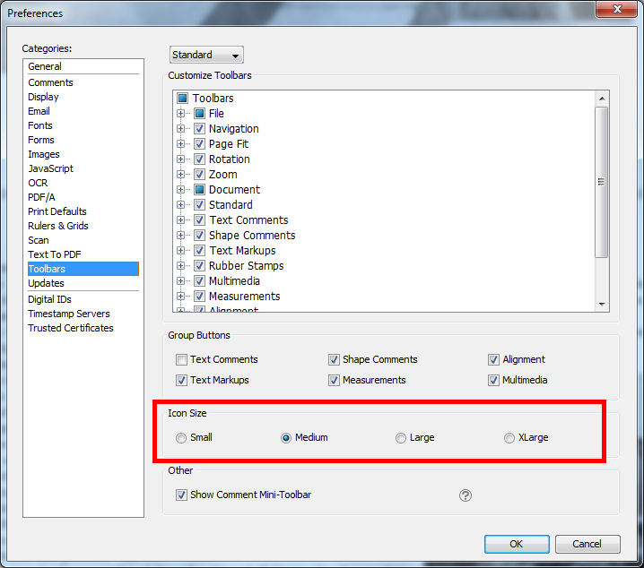 718x634 Changing The Toolbar Icon Sizes Pdf Studio Knowledge Base