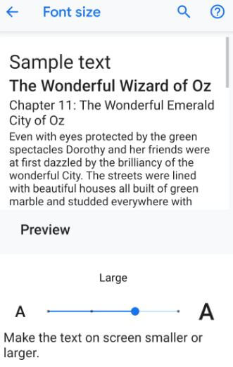 331x522 How To Change Font Size And Display Size Android Pie