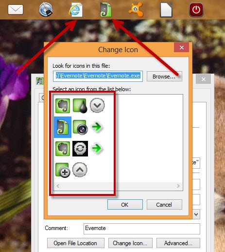 463x517 How To Change The Windows Taskbar Icons