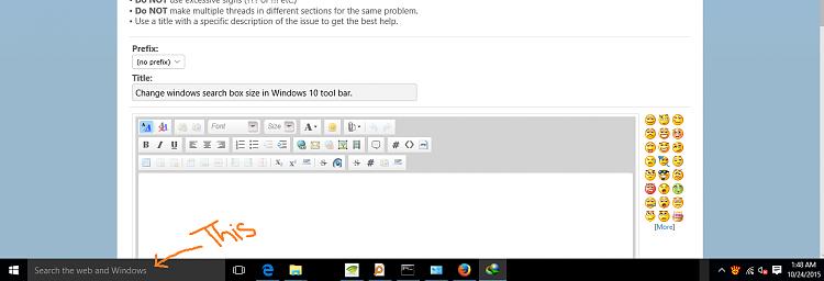 750x256 Change Windows Search Box Size In Windows Tool Bar