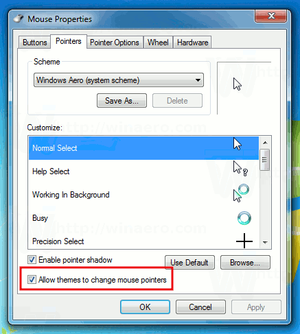 437x487 Prevent Windows Themes From Changing Mouse Cursors