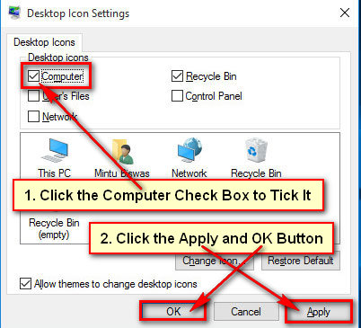How To Display The My Computer Icon On Windows Desktop 402x365 How To Display The My Computer Icon On Windows Desktop