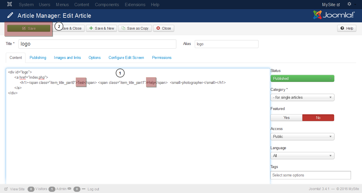 1247x665 Joomla How To Change The Logo Icon