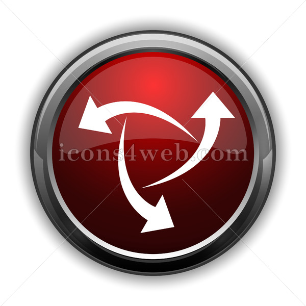 600x600 Change Arrows Out Icon Red Glossy Web Icon With Shaddow