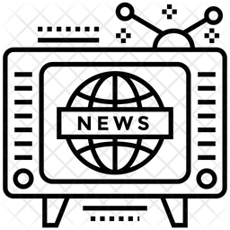 256x256 News Channel Icon Of Line Style
