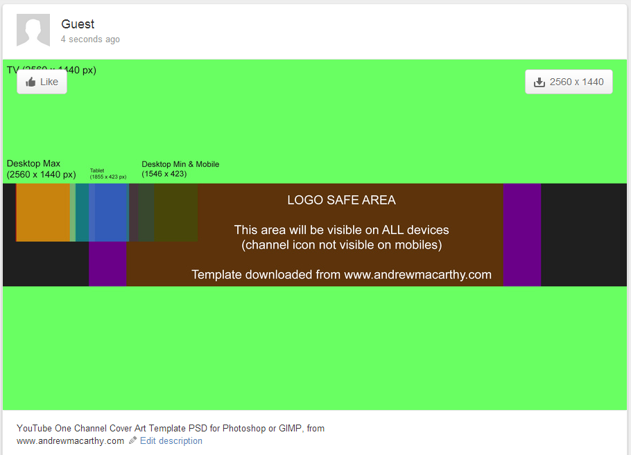 910x657 Youtube One Channel Template Social Media Tips, Social Media