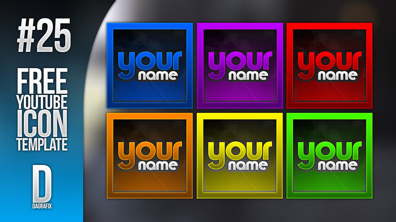 1280x720 Simple Youtube Icon Template