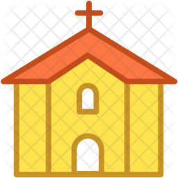 256x256 Chapel Icon Of Colored Outline Style