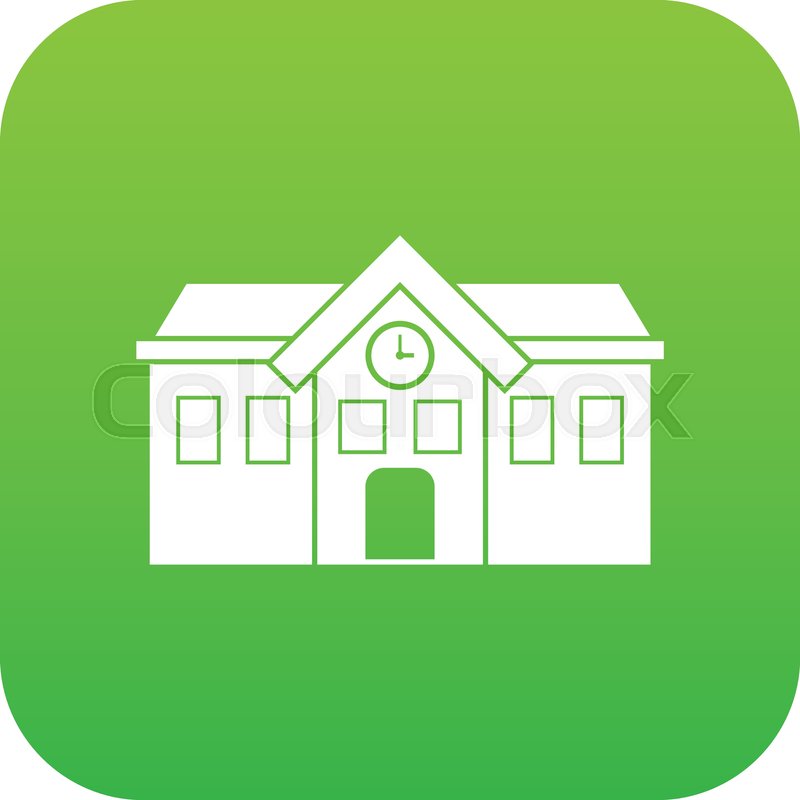 800x800 Chapel Icon Digital Green For Any Stock Vector Colourbox