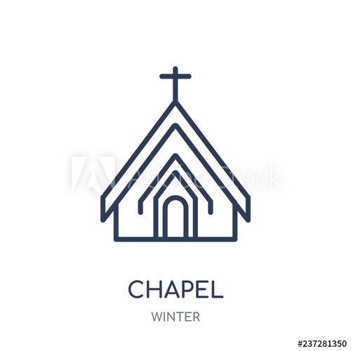 500x500 Chapel Icon Chapel Linear Symbol Design From Winter Collection