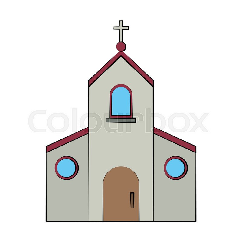800x800 Catholic Church Or Chapel Icon Image Stock Vector Colourbox