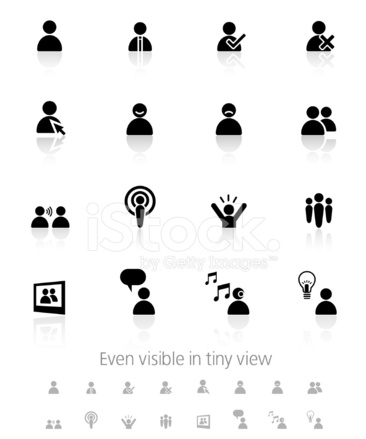366x439 Character Impression Icon Set Stock Vector