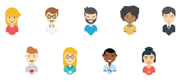 639x285 Character Icon Set