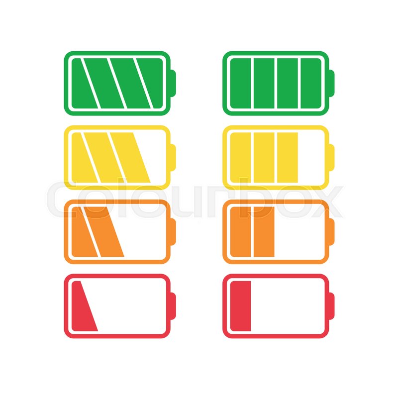 800x800 Battery Icon Vector Set Isolated On Stock Vector Colourbox