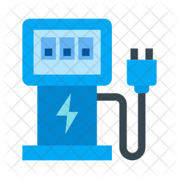256x256 Electric Car Charging Station Icon Of Flat Style