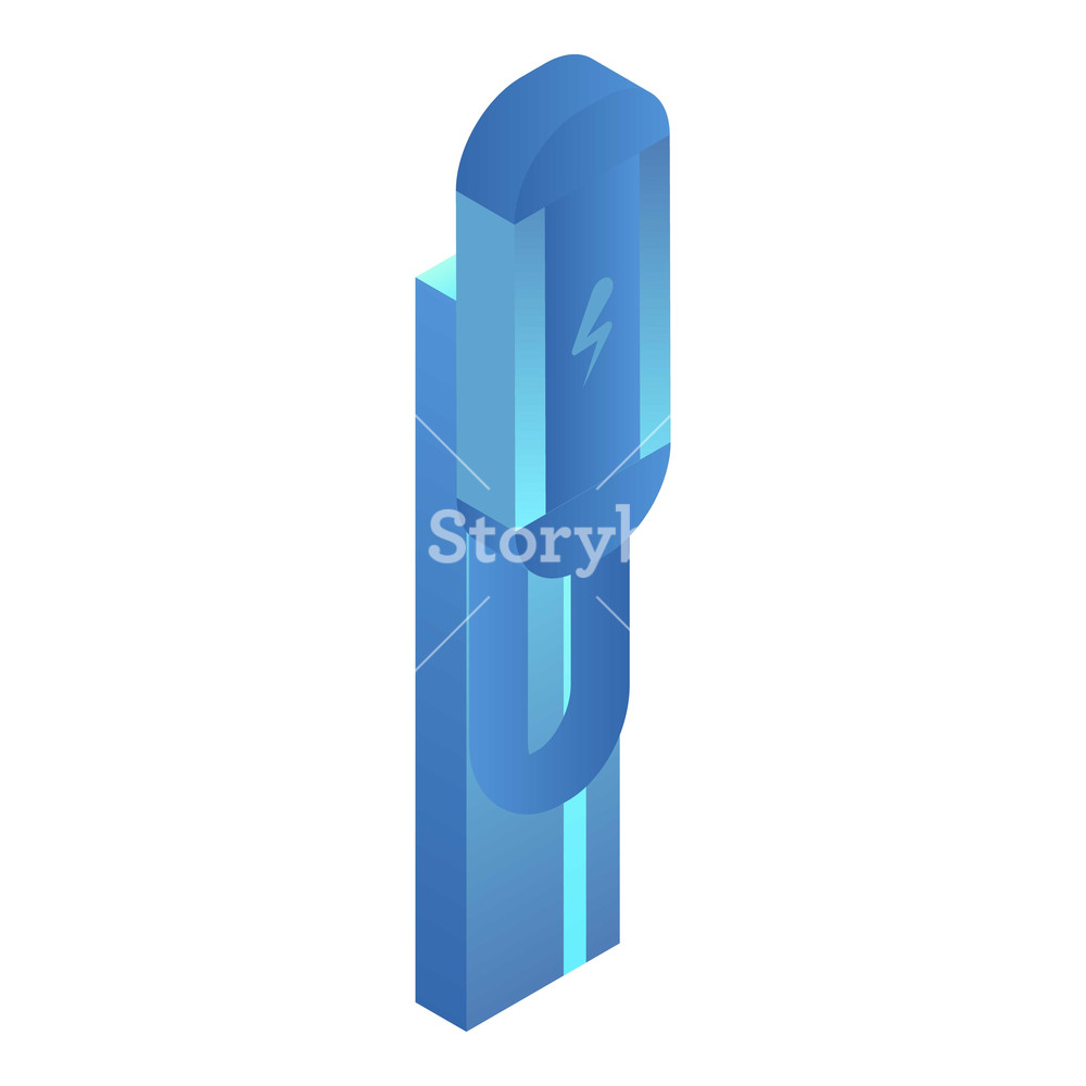 1000x1000 Car Charging Station Icon Isometric Of Car Charging Station Icon