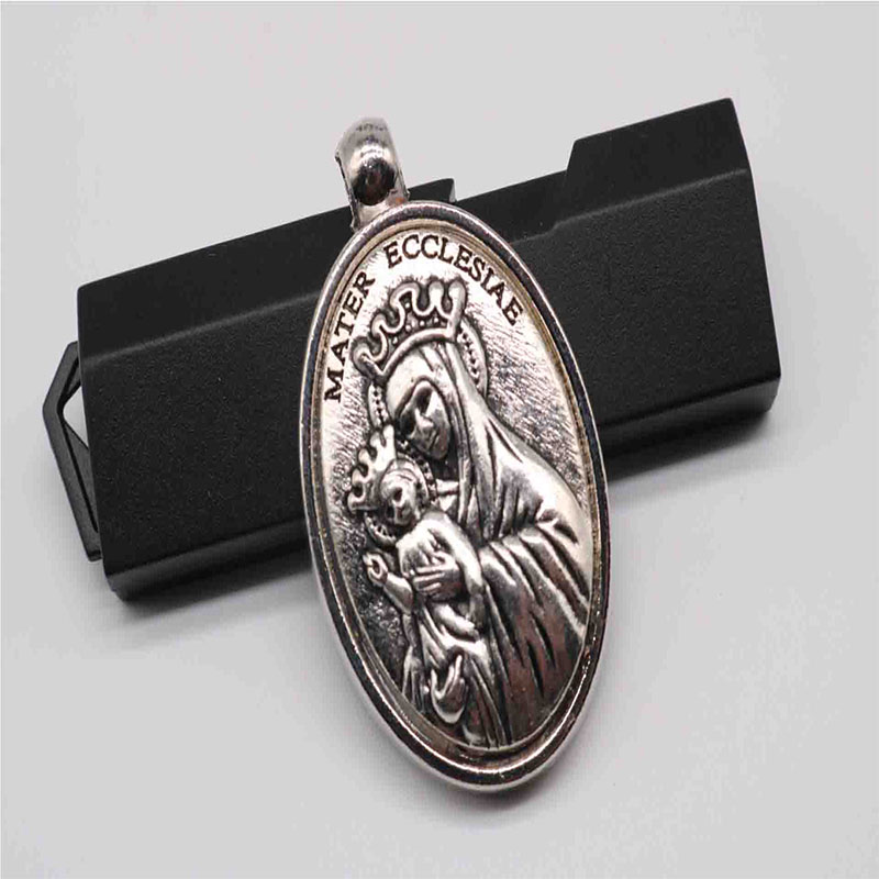 800x800 Religious Charisma Jesus Cross Medal Ancient Silver, Classical