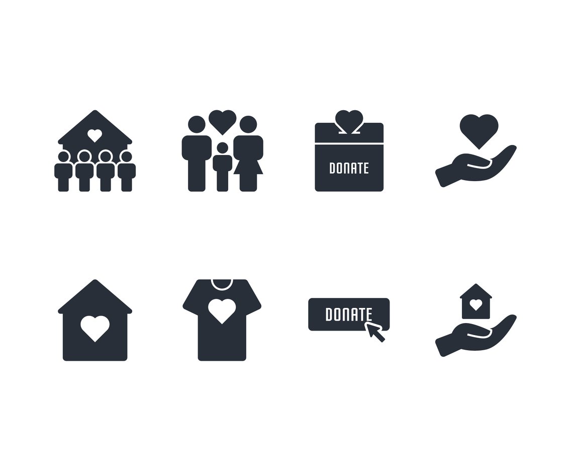 1136x936 Charity Icon Set Vector Art Graphics