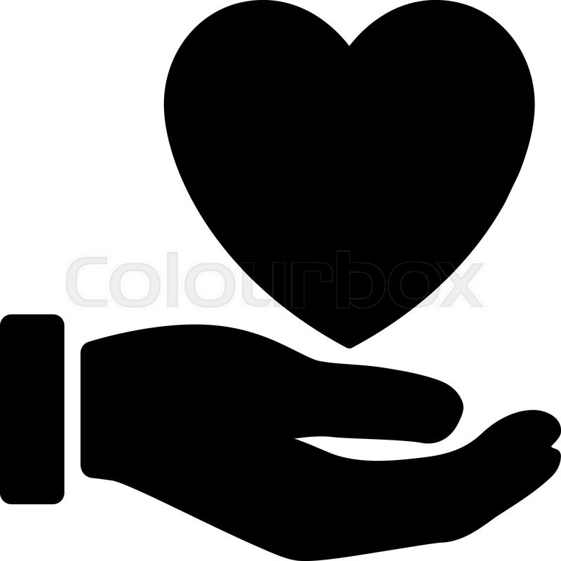 800x800 Heart Charity Vector Icon Style Is Stock Vector Colourbox