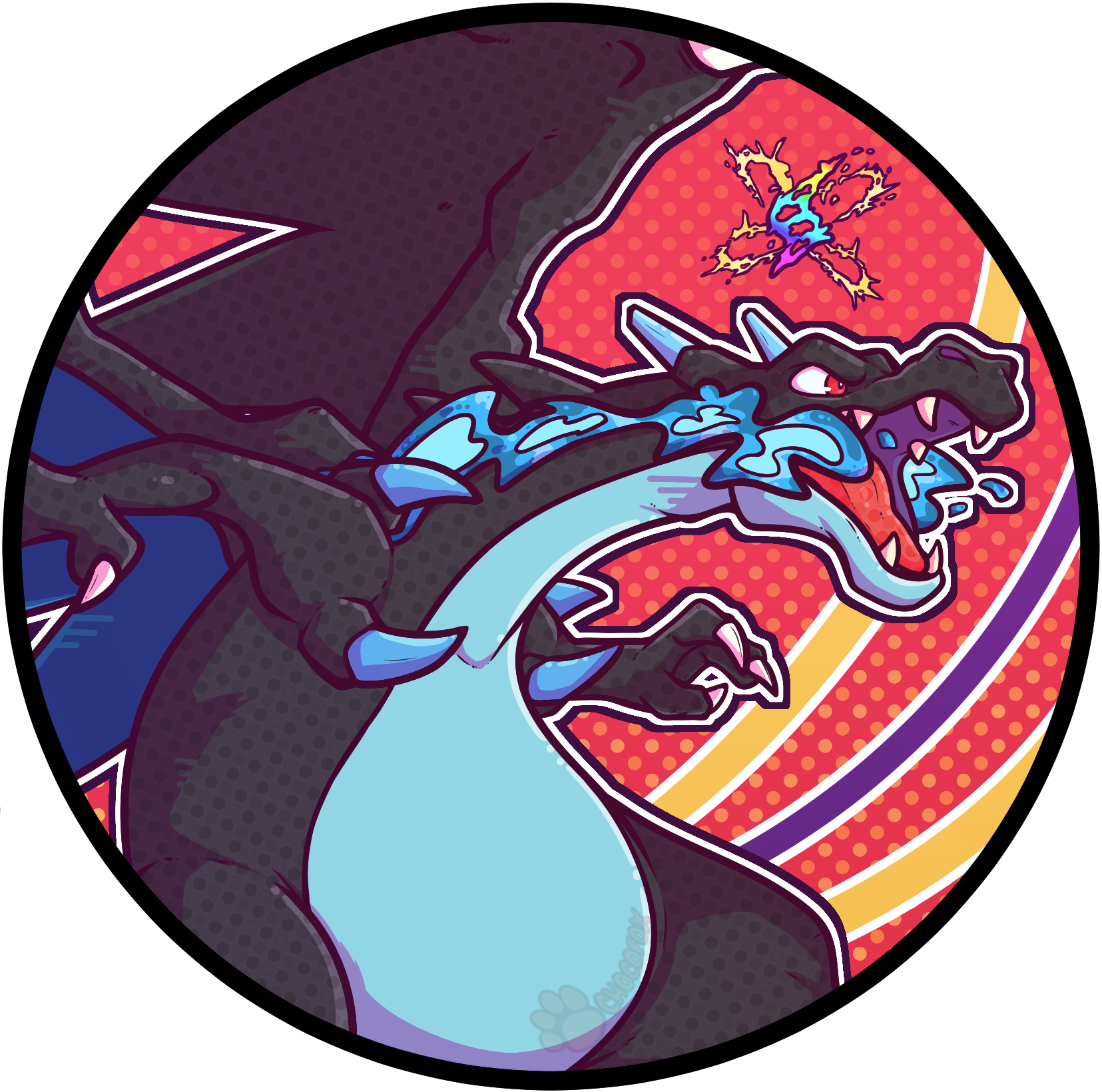 1655x1640 Pokemon Icon Mega Charizard X Weasyl