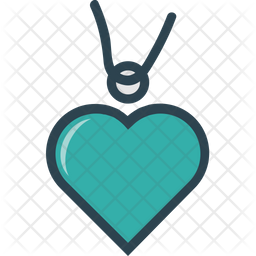 256x256 Heart Charm Icon Of Flat Style