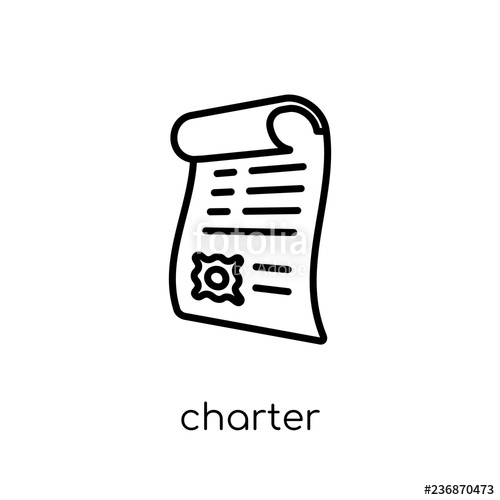 500x500 Charter Icon From Delivery And Logistic Collection Stock Image