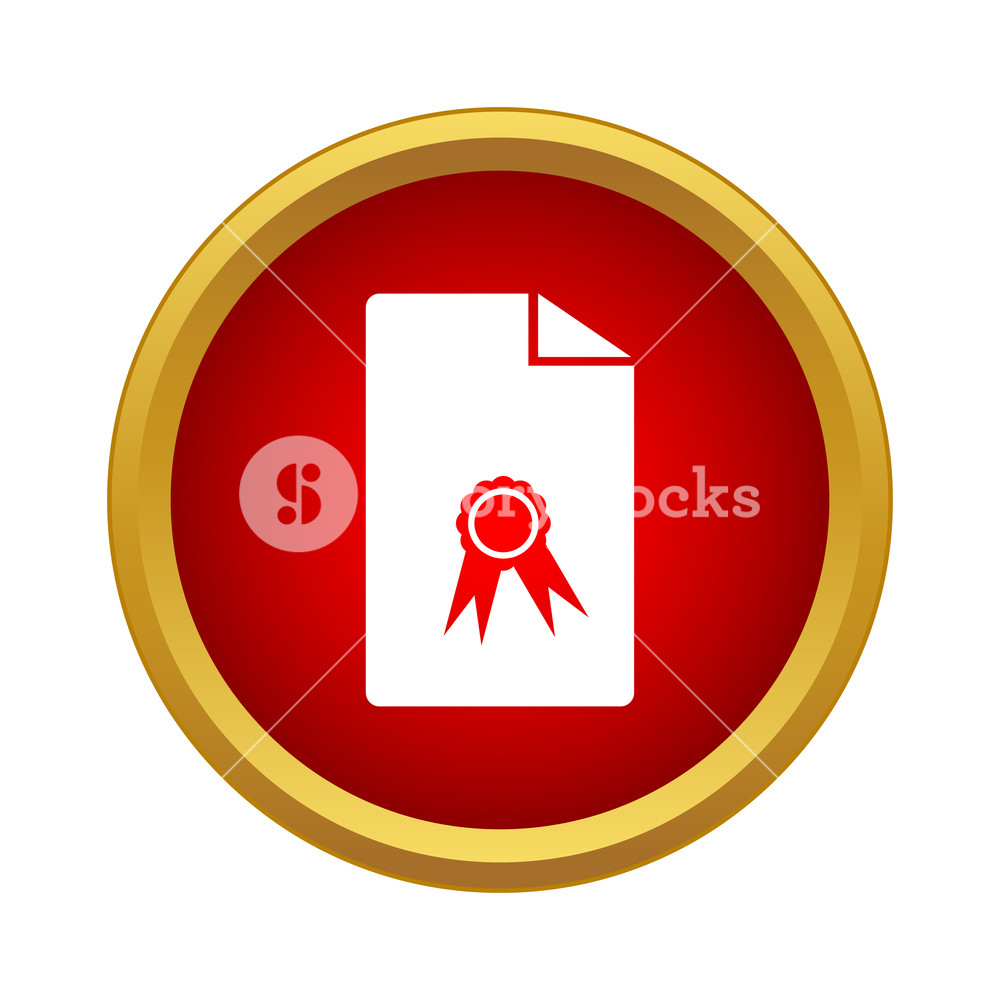1000x1000 Charter Icon In Simple Style In Red Circle Royalty Free Stock