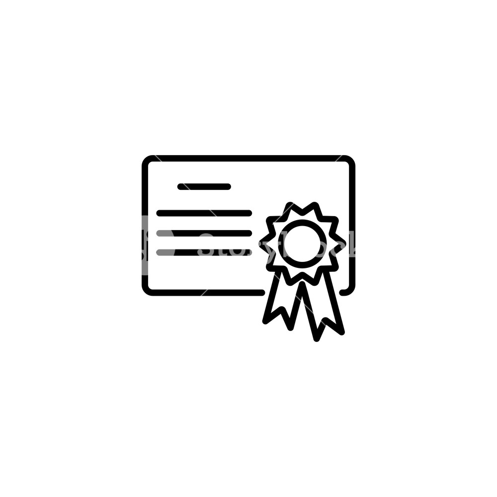 1000x1000 Web Line Icon Charter, Certificate Royalty Free Stock Image