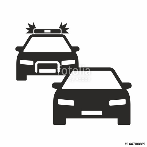 500x500 Car Chase Icon Stock Image And Royalty Free Vector
