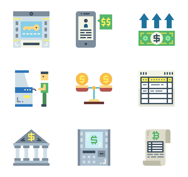 600x564 Banking Icons