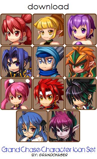 322x528 Grand Chase Character Icon Set