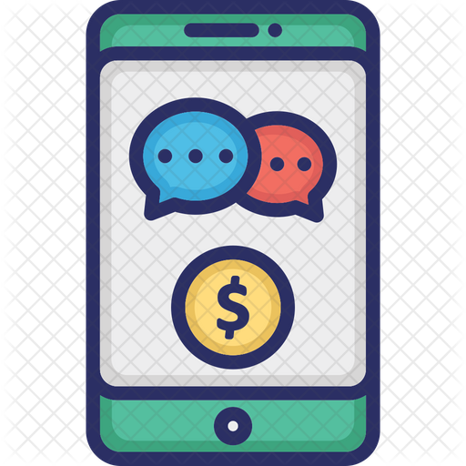 512x512 Finance Chat App Icon Of Colored Outline Style