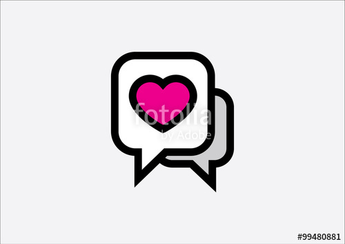 500x354 Love Dating Chat App Icon Logo Stock Image And Royalty Free