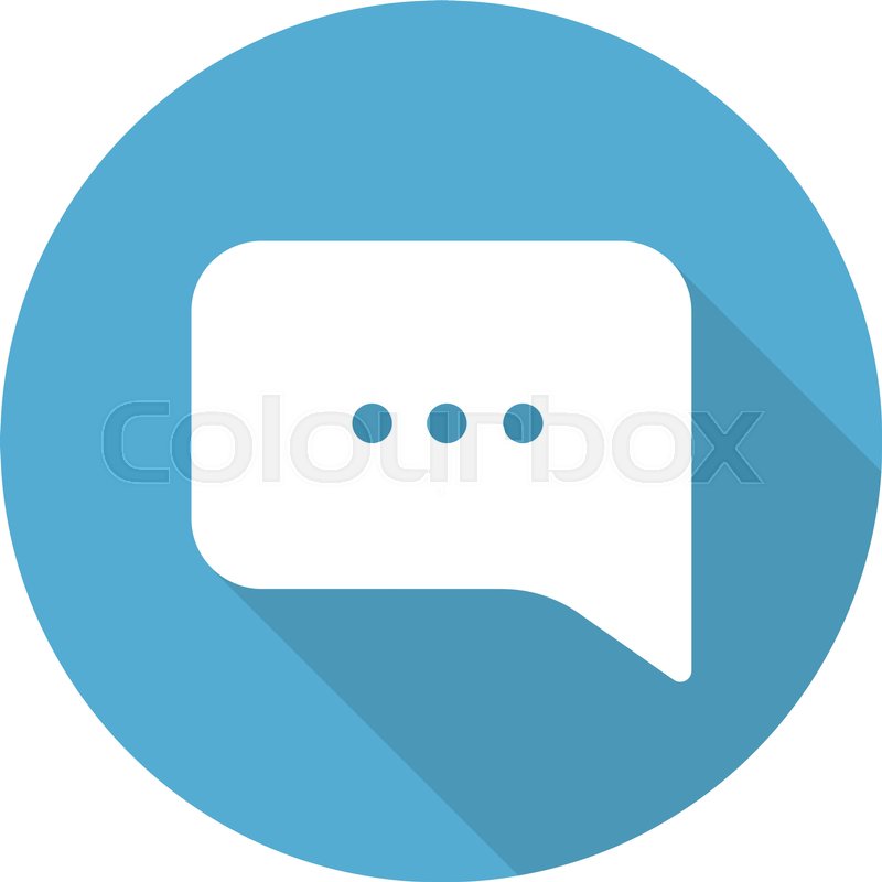 800x800 Chat Box Flat Design Long Shadow Icon Stock Vector Colourbox