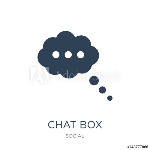 500x500 Chat Box Icon Vector On White Background, Chat Box Trendy Filled