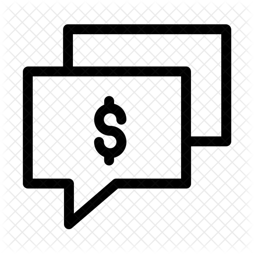 512x512 Dollar Chat Bubble Icon Of Line Style