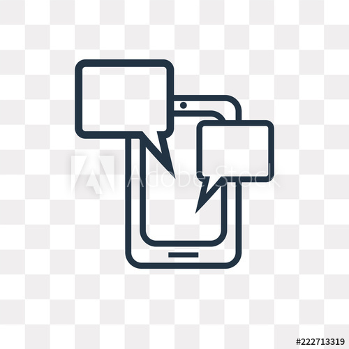 500x500 Chat Icon On Transparent Background Modern Icons Vector