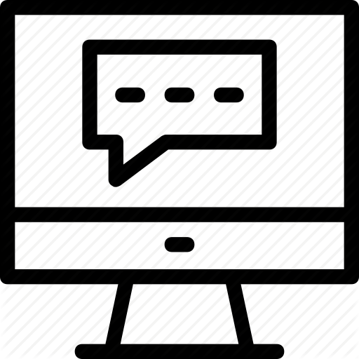 512x512 Chat Bubble, Chat Room, Chatting, Live Chat, Monitor Icon