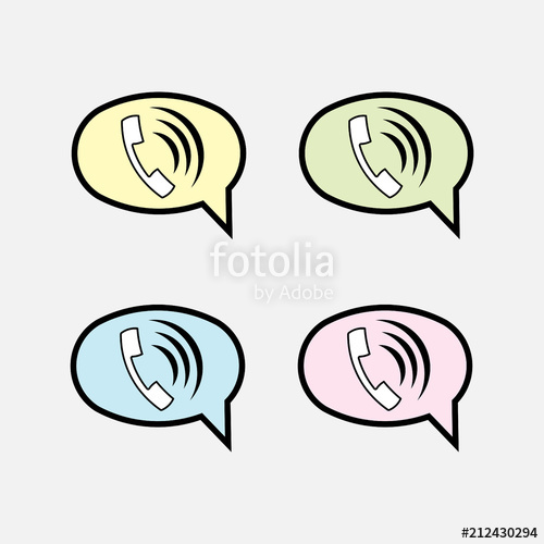 500x500 Icon Message Chat Support Network, Handset Stock Image