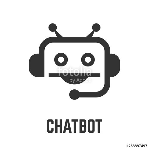 500x500 Chatbot Icon With Virtual Support Service Bot Or Online Artificial