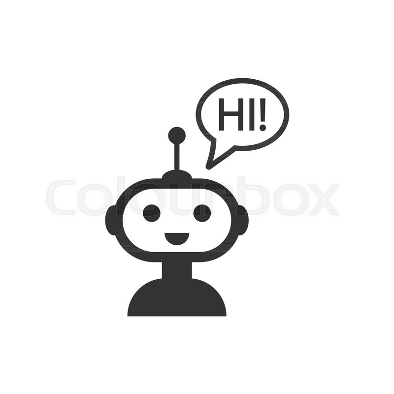 800x800 Cute Robot Chatbot Icon In Flat Style Stock Vector Colourbox