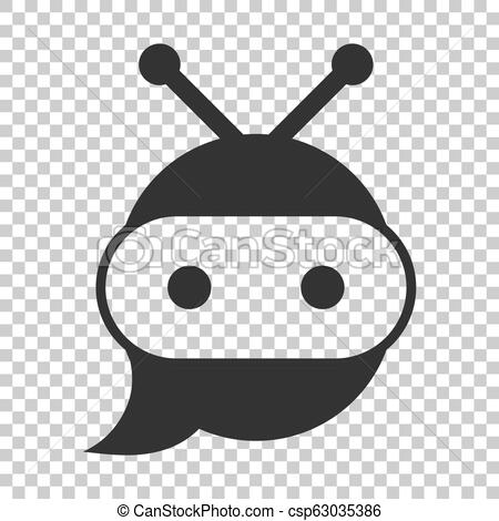 450x470 Cute Robot Chatbot Icon In Flat Style Bot Operator Vector