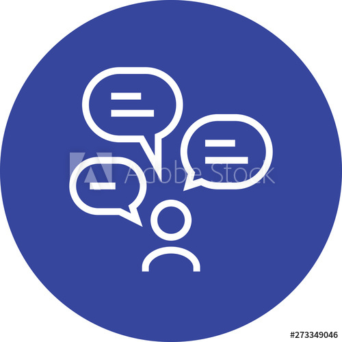 500x500 Talkative Chatty Person Outline Icon