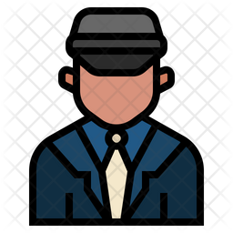 256x256 Chauffeur Icon Of Colored Outline Style
