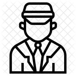 256x256 Chauffeur Icon Of Line Style