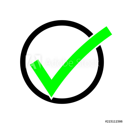 500x500 Green Checkmark Circle Icon Circular Graphic Check