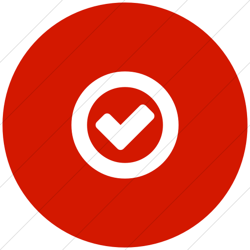 512x512 Iconsetc Flat Circle White On Red Bootstrap Font Awesome Check