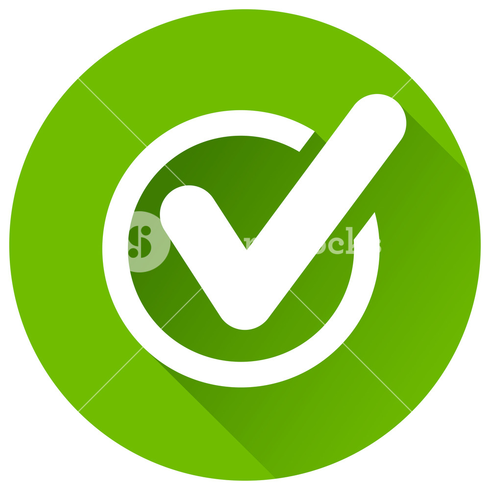 1000x1000 Illustration Of Check Mark Green Circle Icon Royalty Free Stock
