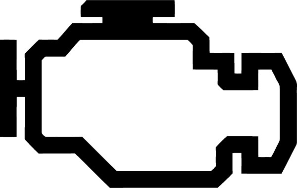 600x381 Check Engine Light Icon Decal Sticker
