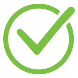 256x256 Curved Check Mark Circle Icon